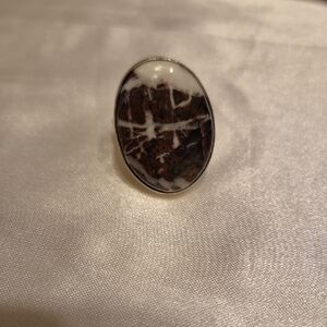 Sterling Silver Coconut Jasper Ring